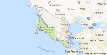 Map of Marin County